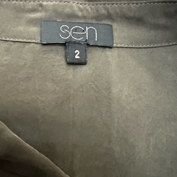 Sen Military Style Cinched Waist Dress Size 2 - Picture 5 of 6